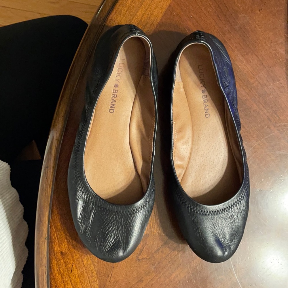 Black Lucky Brand Women's Emmie Ballet Flat- Size 8 1/2